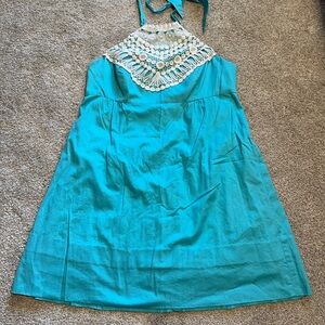 Lilly Pulitzer teal halter dress